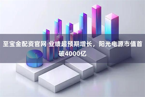 至宝金配资官网 业绩超预期增长，阳光电源市值首破4000亿